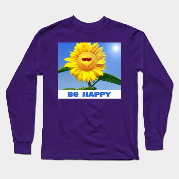 Be Happy Long Sleeve T-Shirt by ajay24h